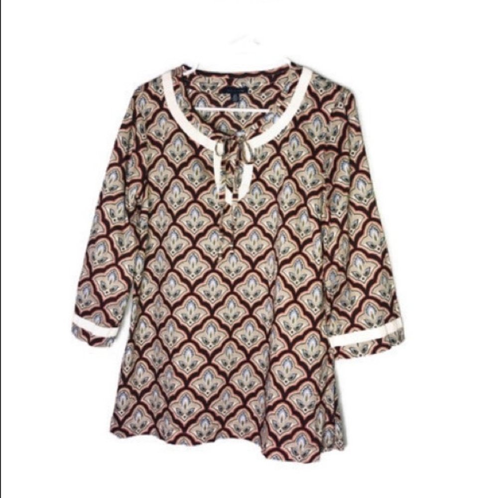 Tommy Hilfiger abstract tribal tunic top M